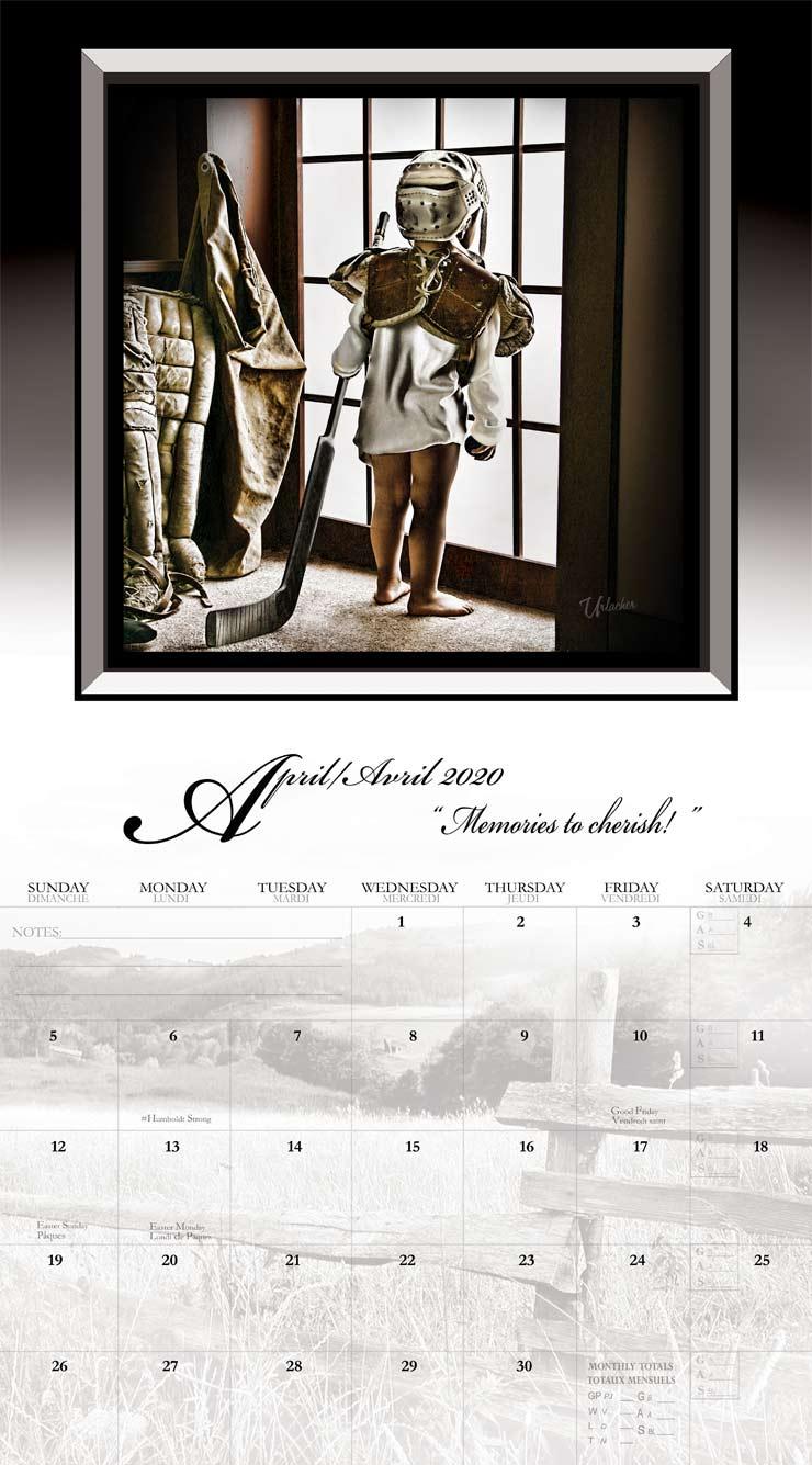 April calendar page
