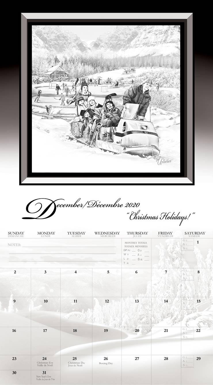 Calendar page — December 2020